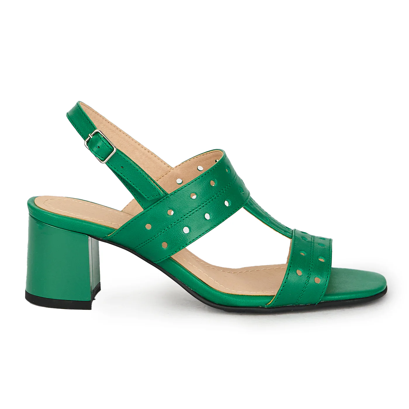 Sandale dama din piele naturala verde 17643