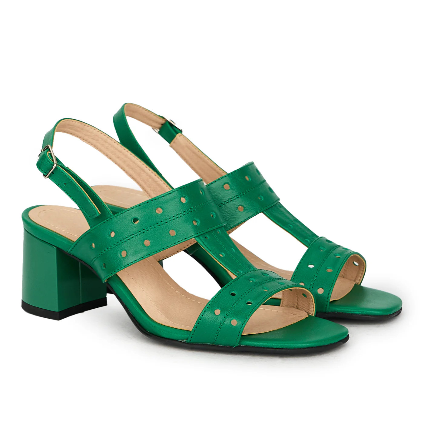 Sandale dama din piele naturala verde 17643 - Image 4