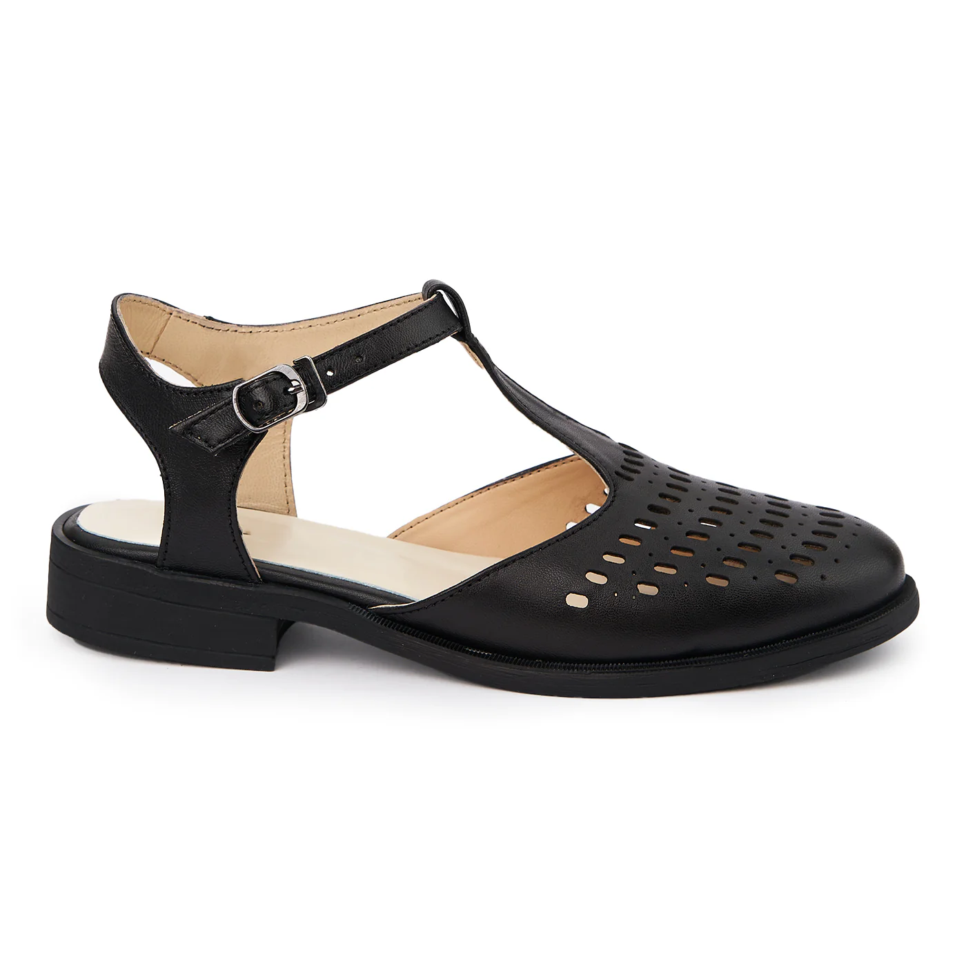 Sandale dama din piele neagra 2372