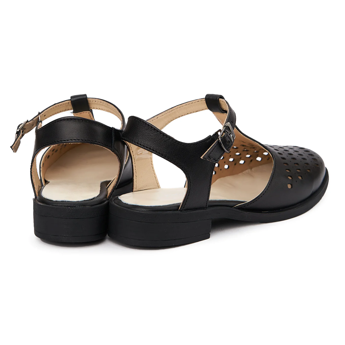 Sandale dama din piele neagra 2372 - Image 2