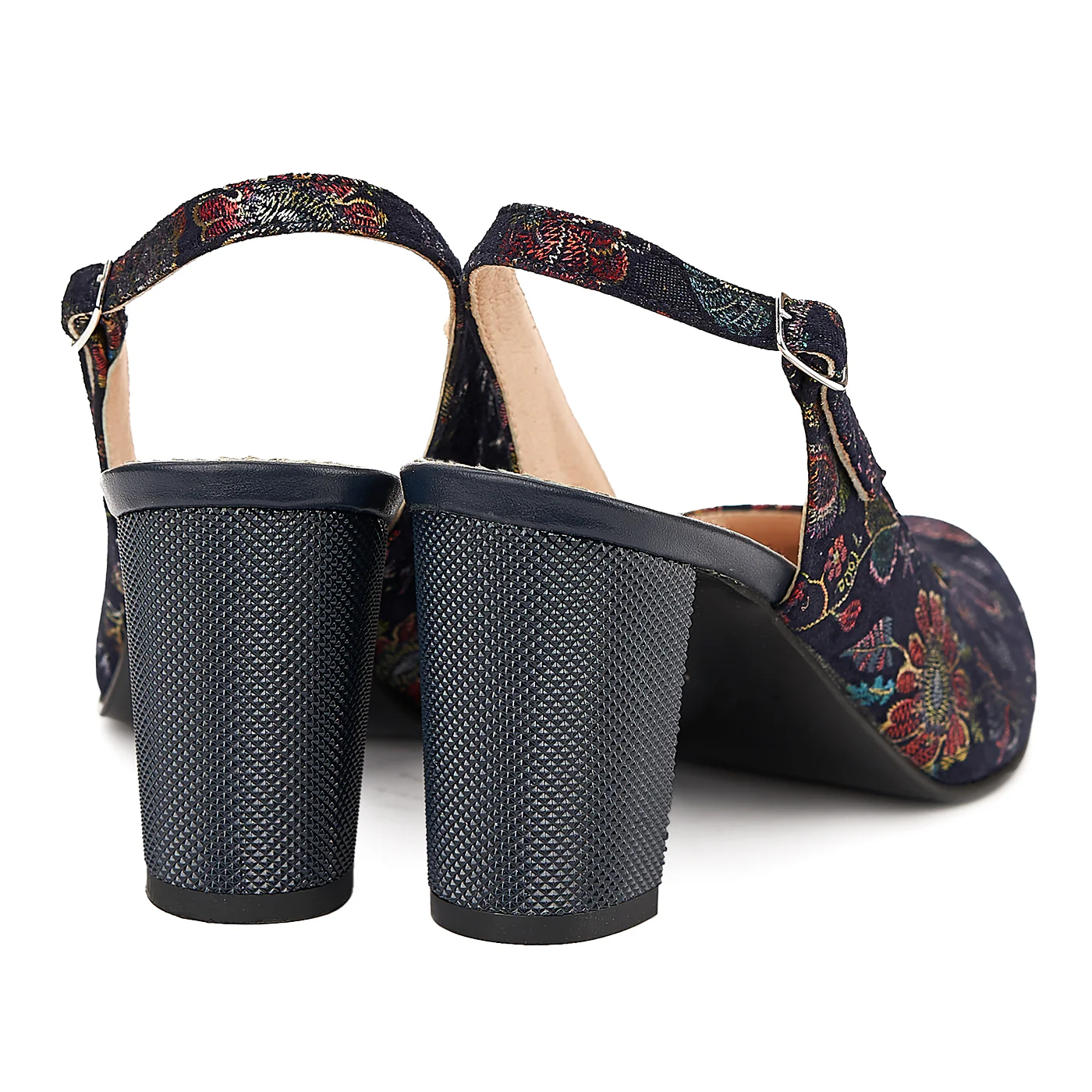 Sandale dama elegante din piele naturala bleumarin 5042 - Image 2