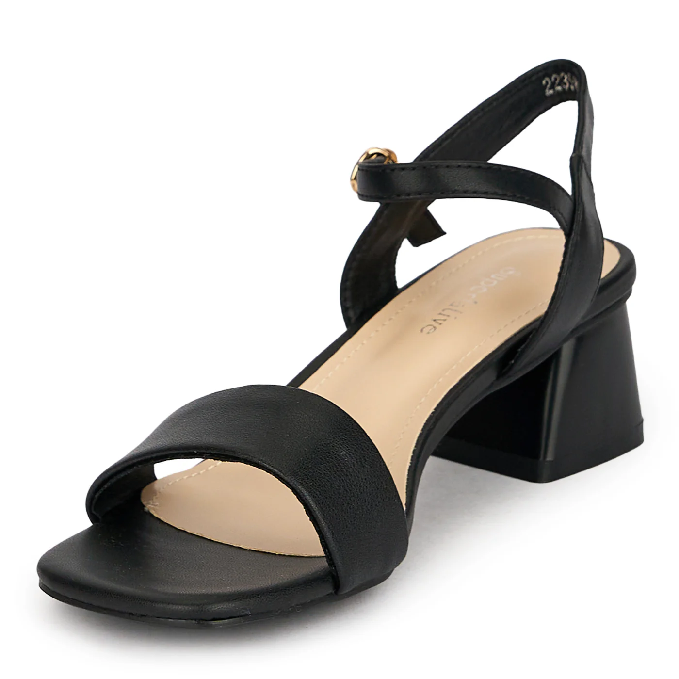 Sandale elegante dama din piele naturala neagra cu toc mic 4.5 cm 19802 - Image 3