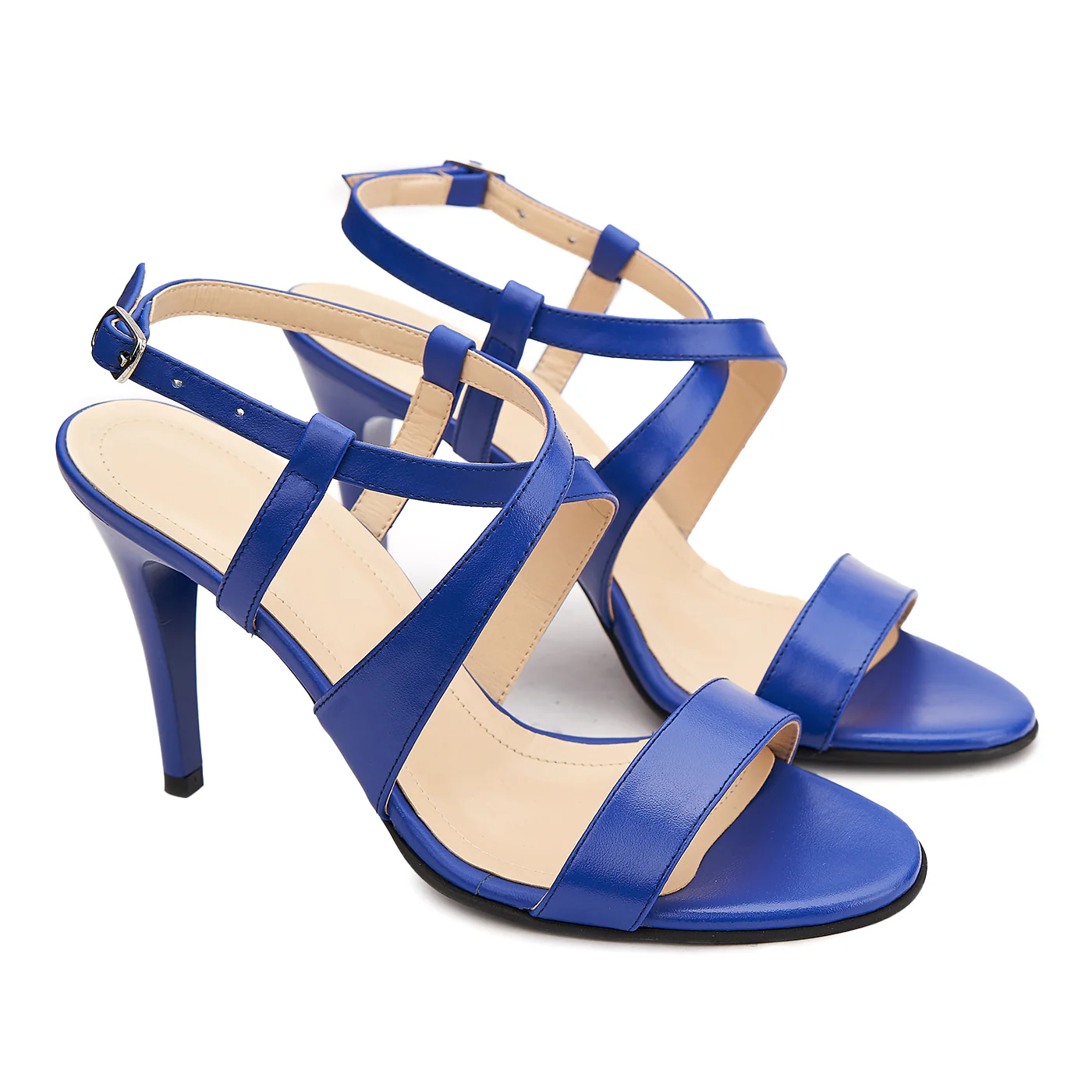 Sandale elegante din piele naturala albastra 5178