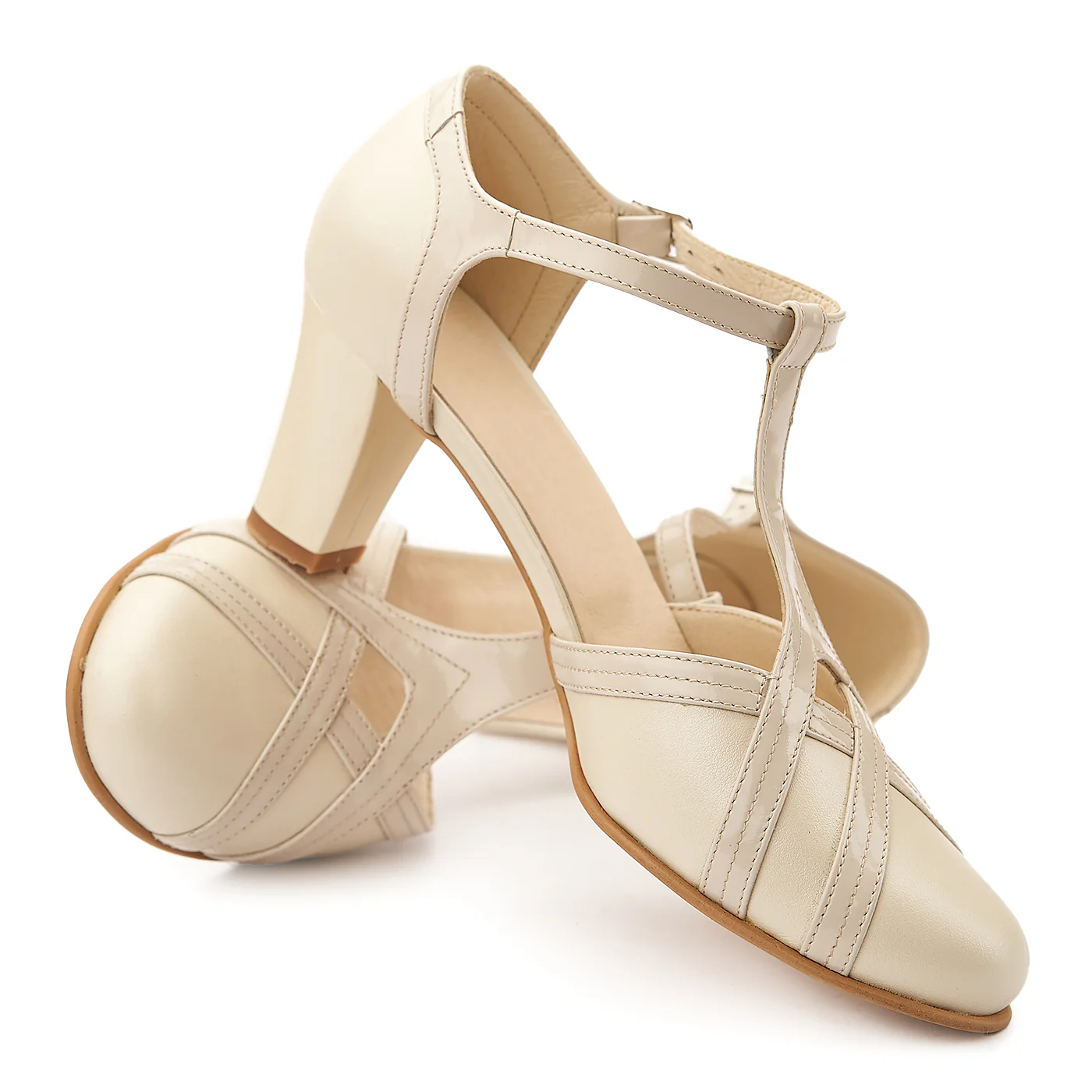 Sandale elegante din piele naturala bej 5107 - Image 4