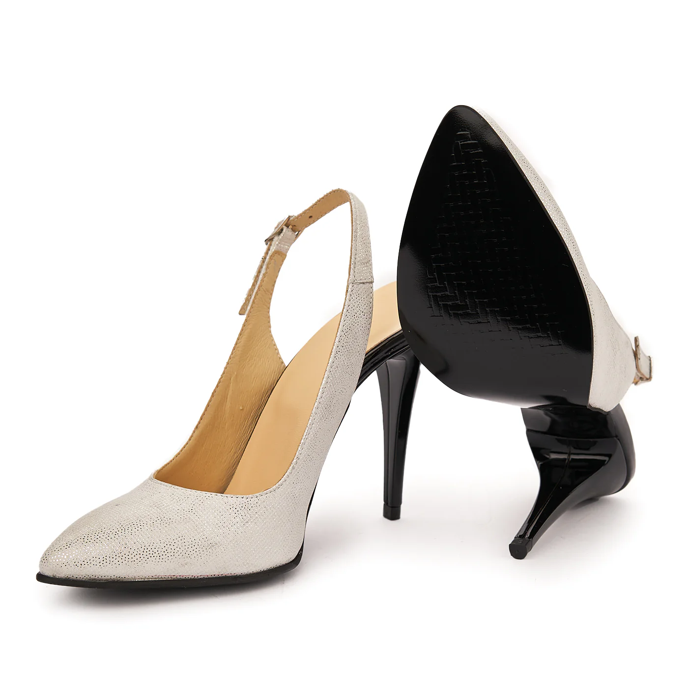 Sandale elegante din piele naturala bej 5757 - Image 3