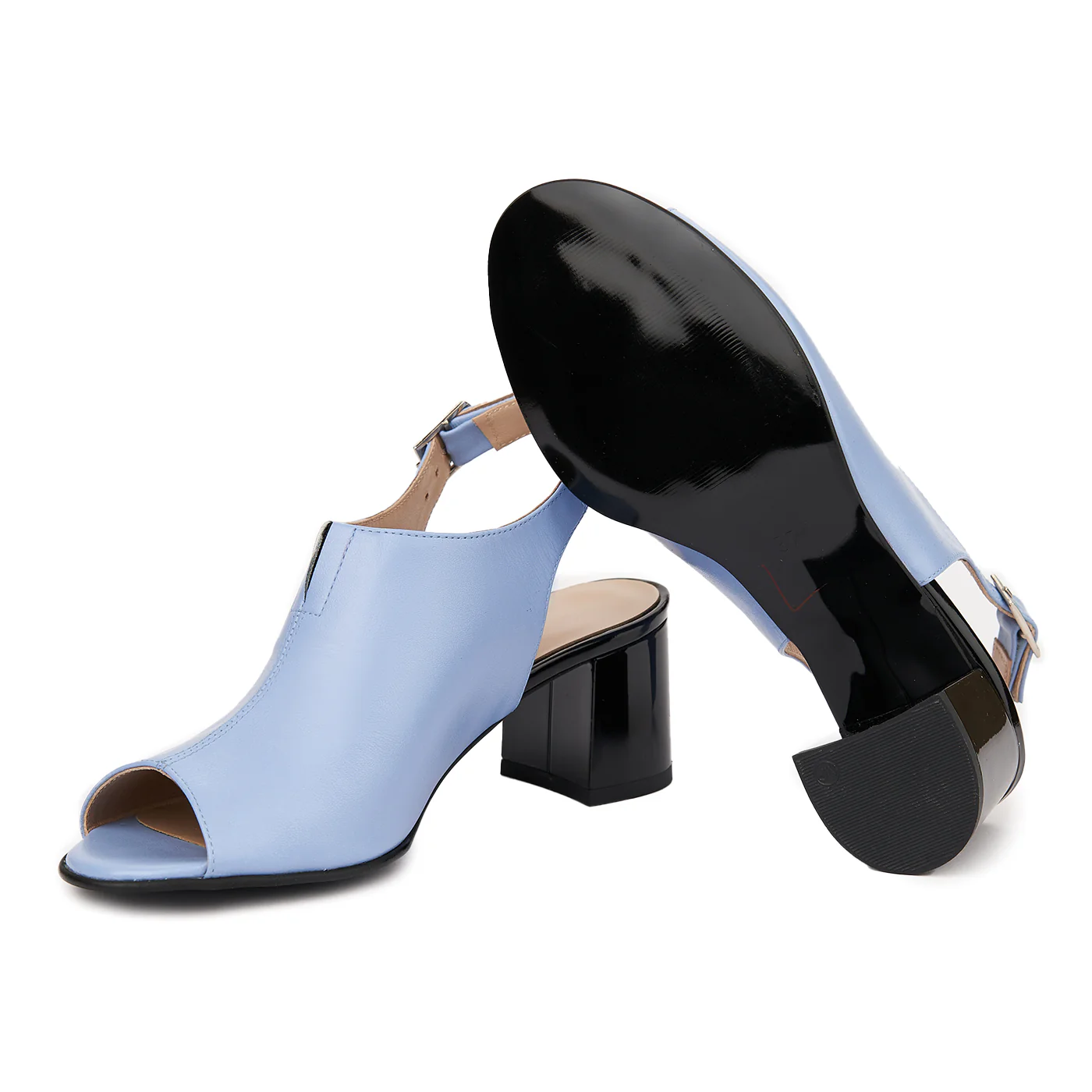Sandale elegante din piele naturala bleu ciel 5432 - Image 3