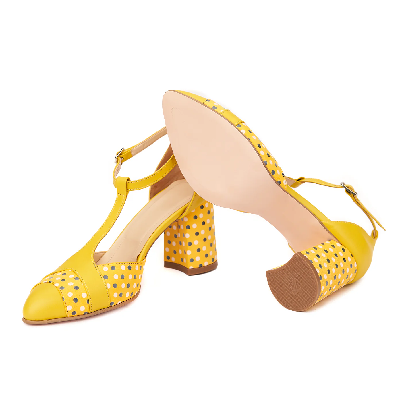 Sandale elegante din piele naturala cu toc gros 5300 - Image 3