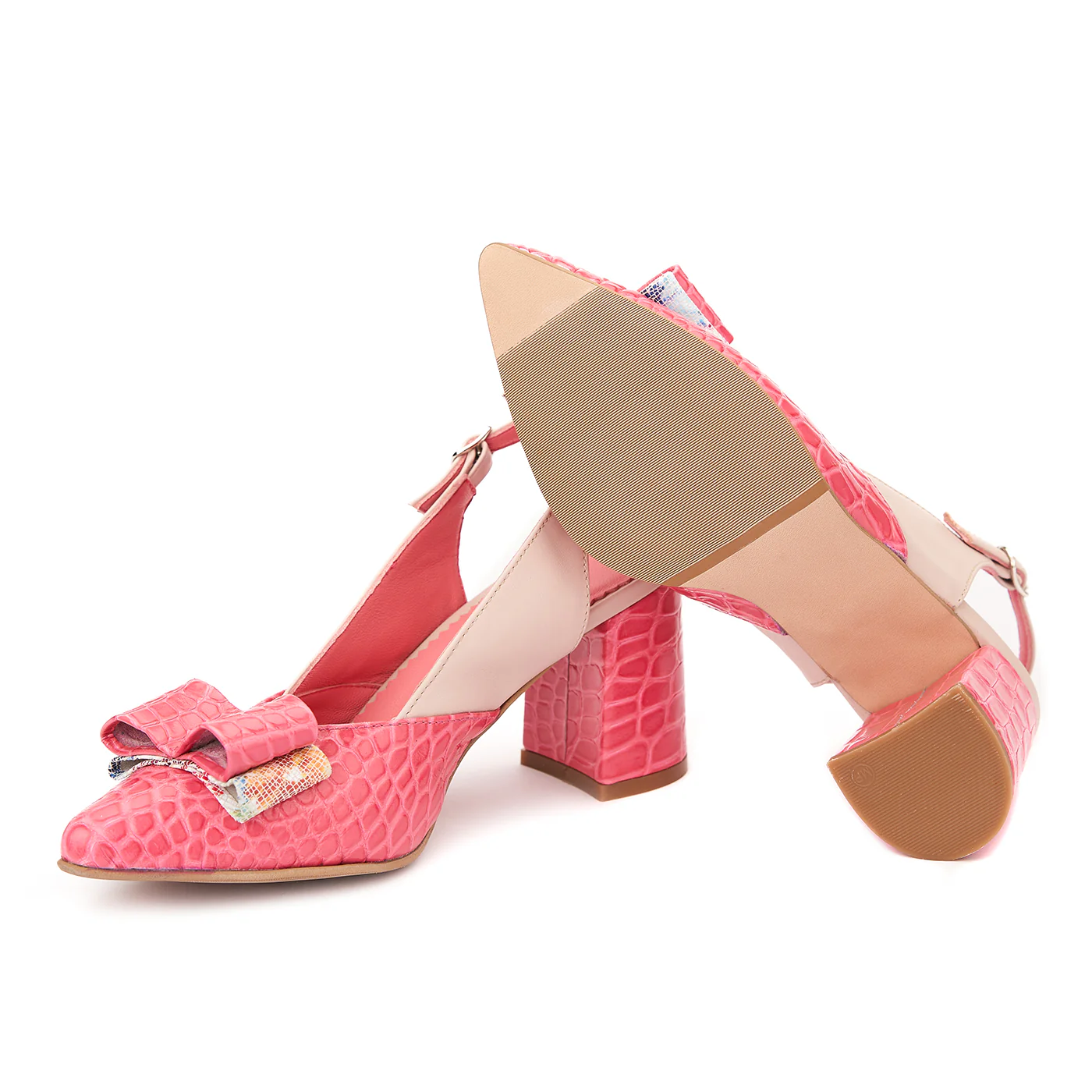 Sandale elegante din piele naturala cu toc gros 5303 - Image 3