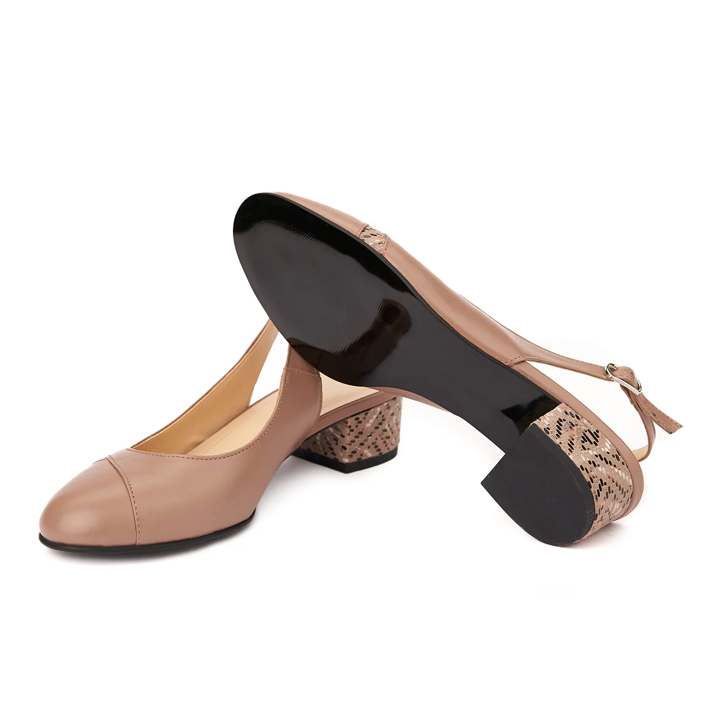 Sandale elegante din piele naturala cu toc mic 5279 - Image 3