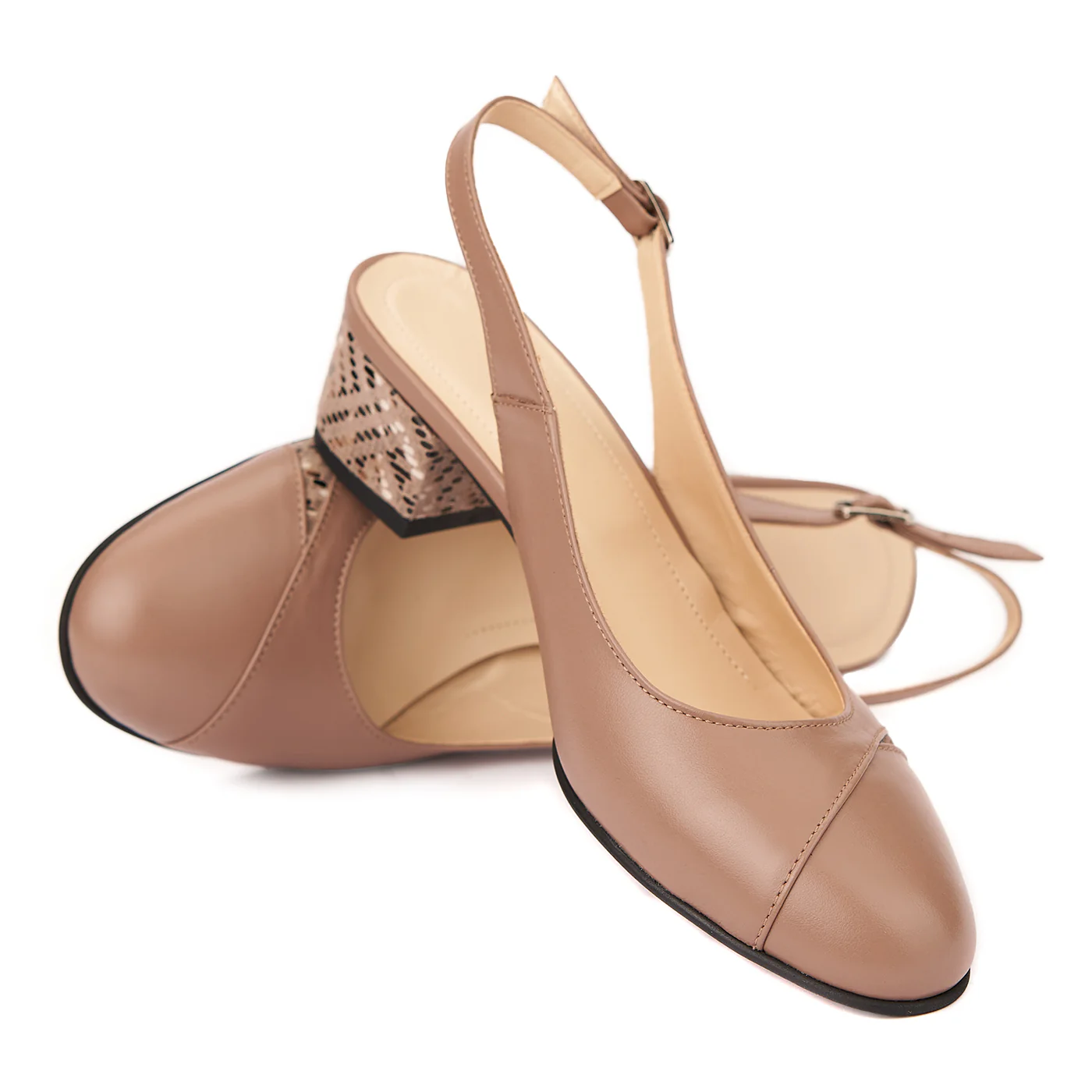 Sandale elegante din piele naturala cu toc mic 5279 - Image 4