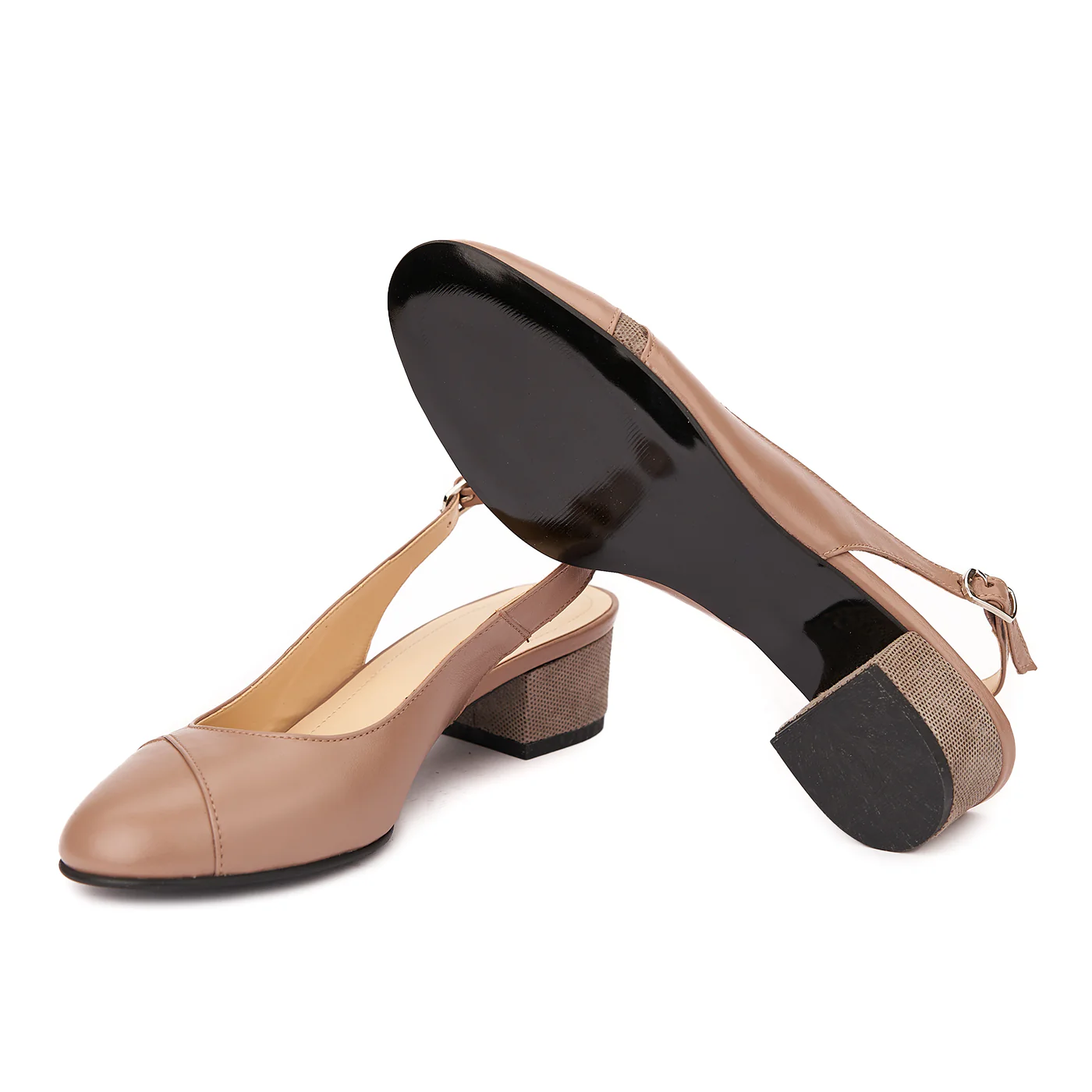 Sandale elegante din piele naturala cu toc mic 5280 - Image 3