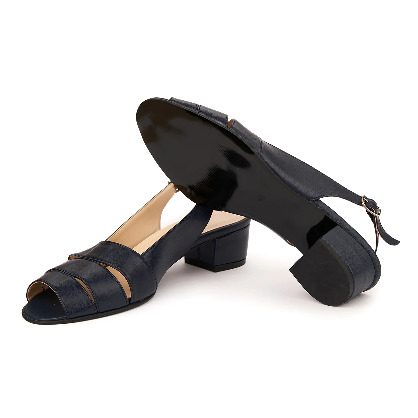 Sandale elegante din piele naturala cu toc mic 5524 - Image 3