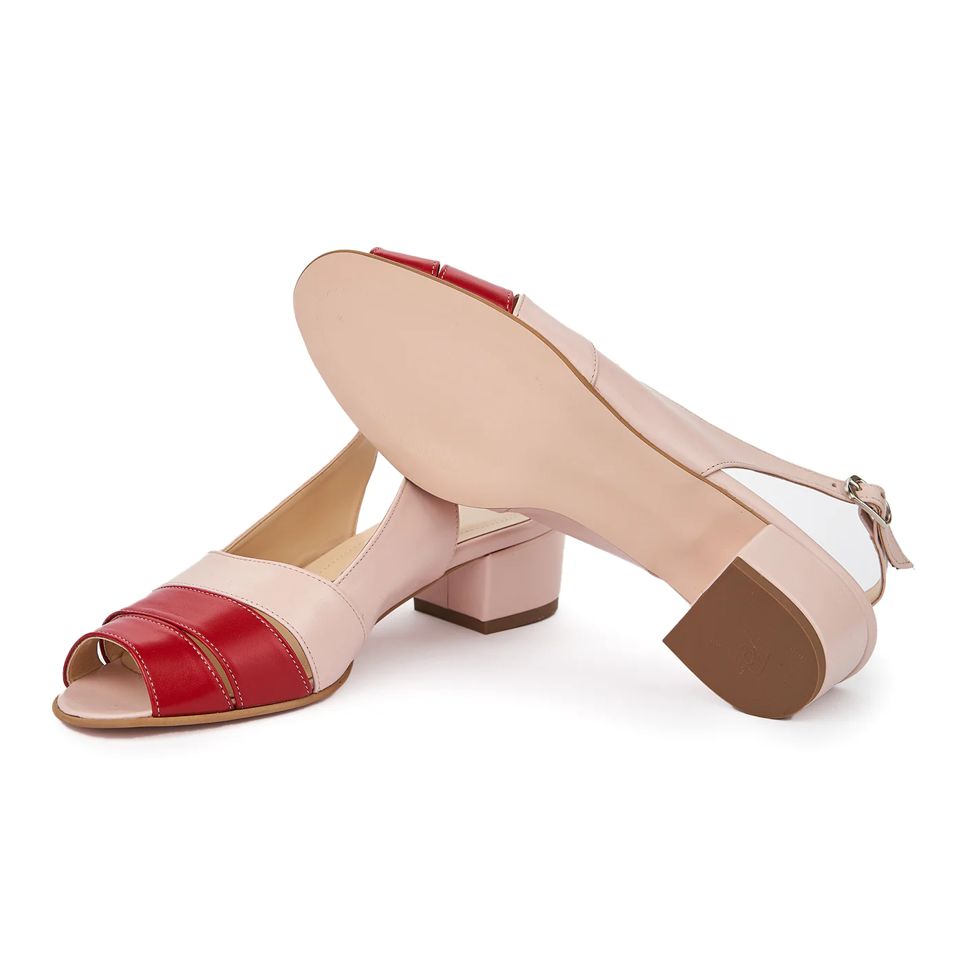 Sandale elegante din piele naturala cu toc mic 5585 - Image 3