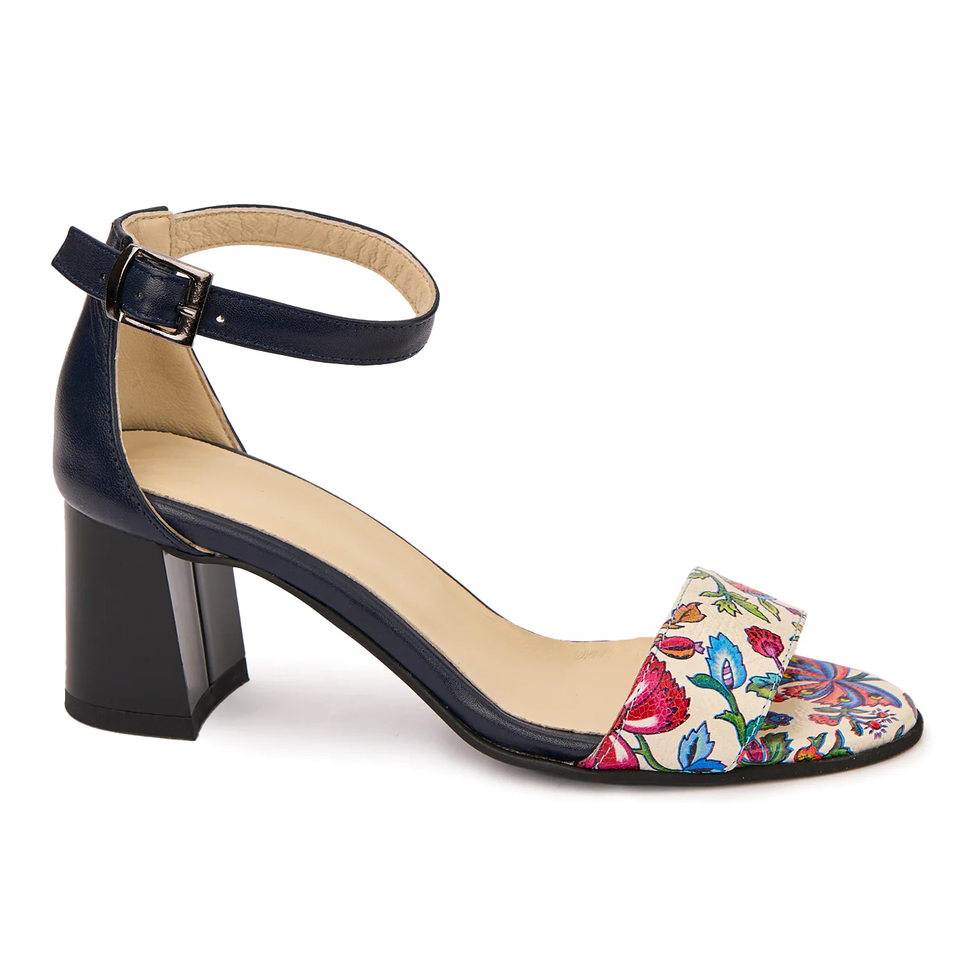 Sandale elegante din piele naturala floral 5802