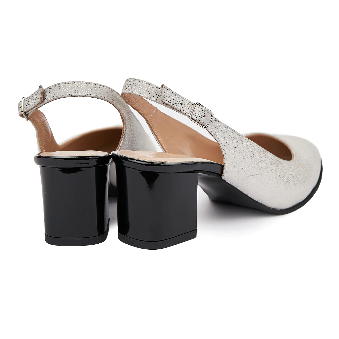 Sandale elegante din piele naturala gri 5419 - Image 2