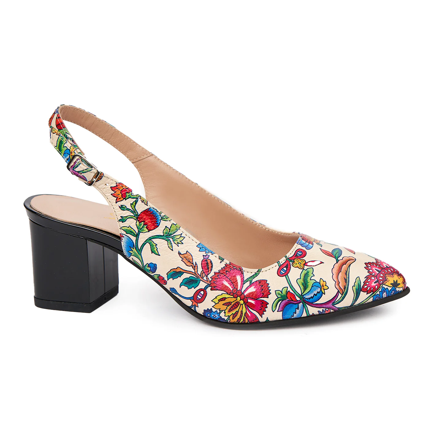 Sandale elegante din piele naturala model floral 5440