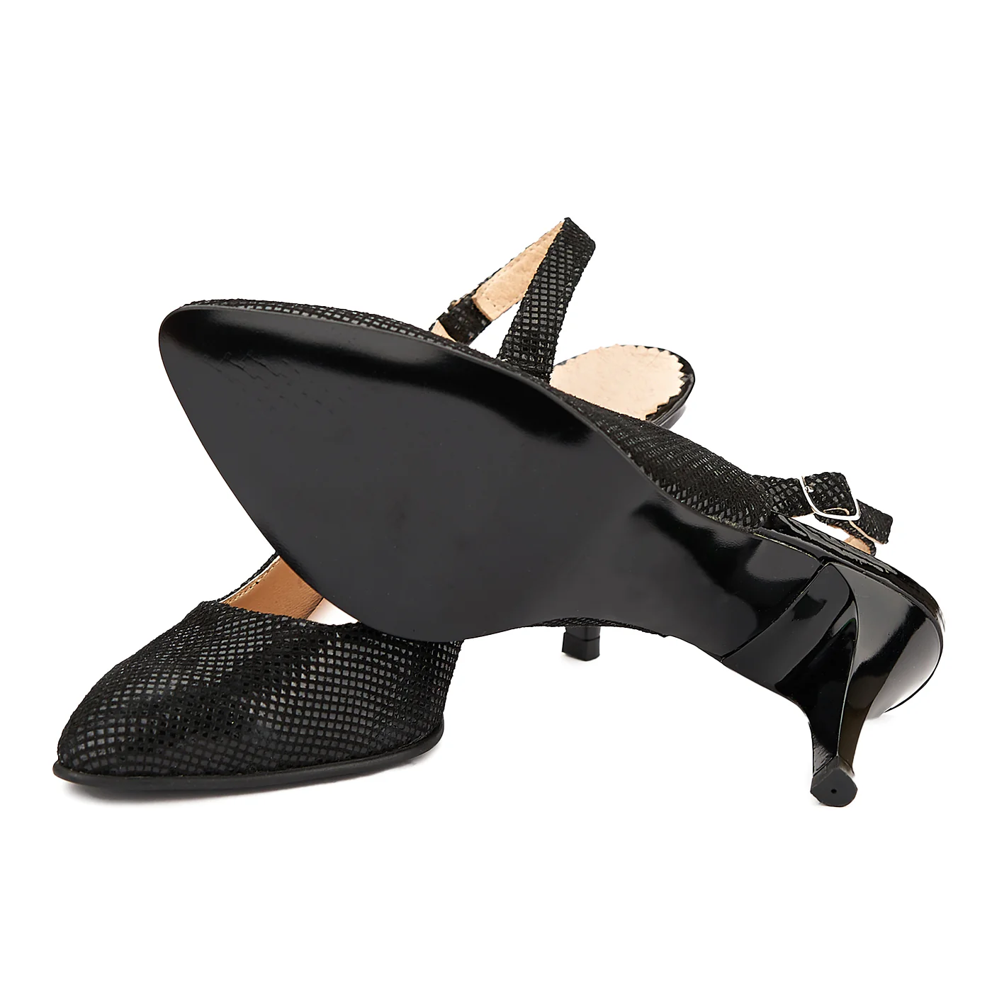 Sandale elegante din piele naturala neagra 5035 - Image 3