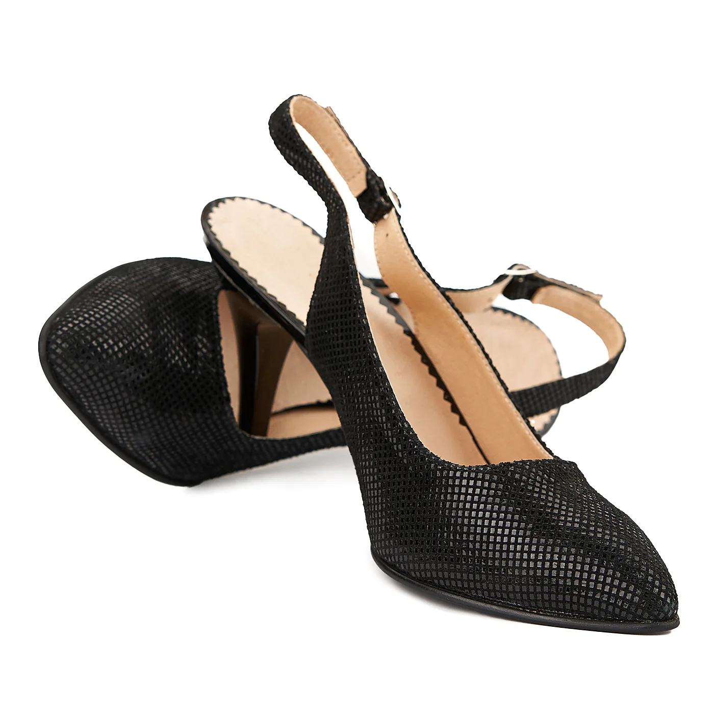 Sandale elegante din piele naturala neagra 5035 - Image 4