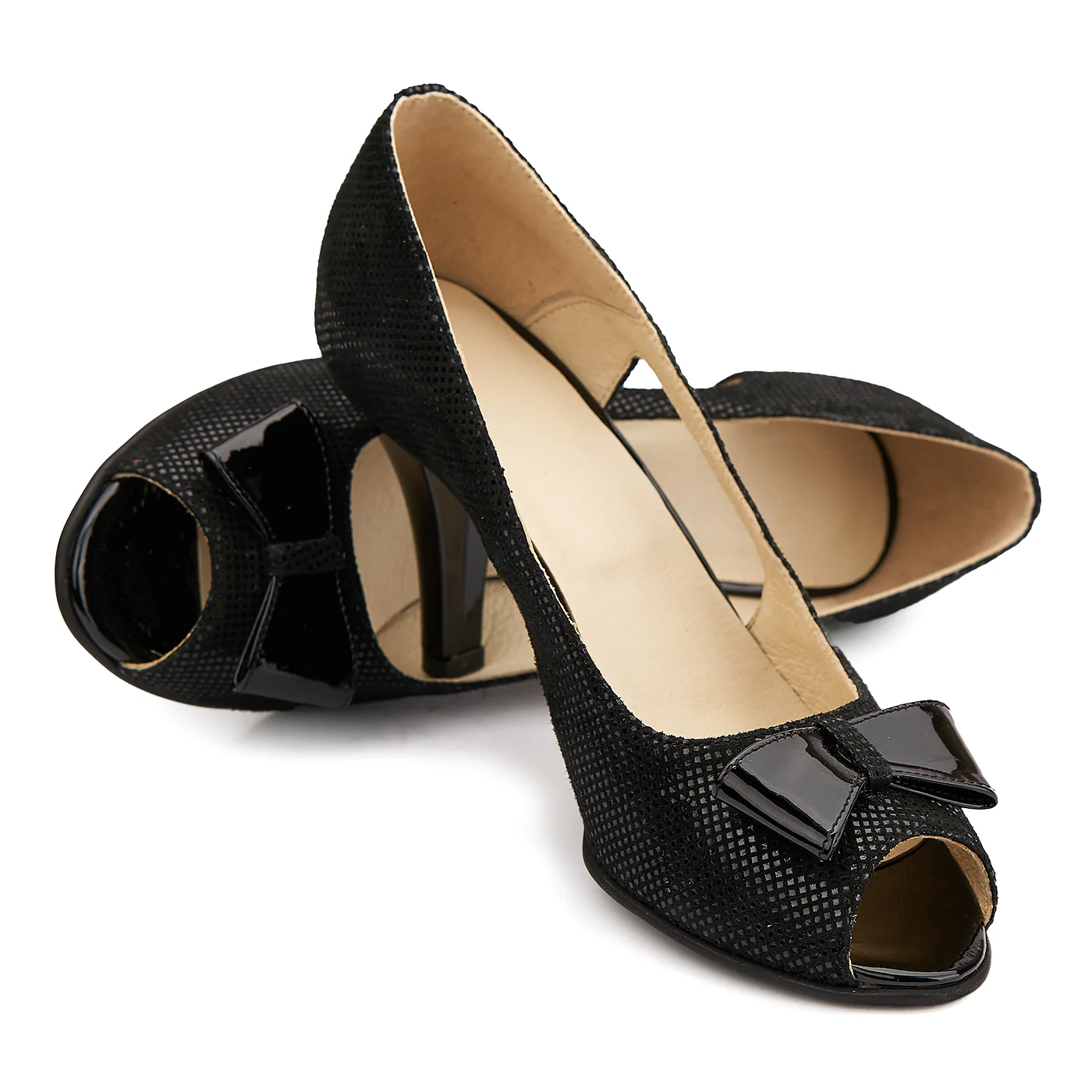 Pantofi dama eleganti din piele naturala neagra 5199 - Image 4