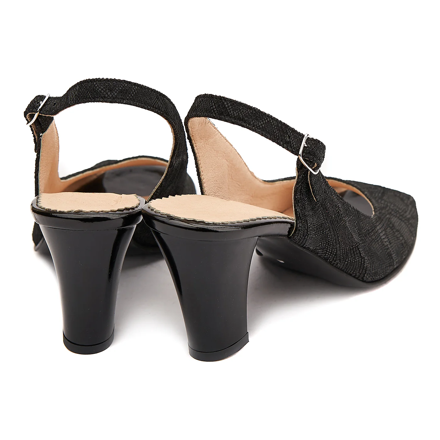 Sandale elegante din piele naturala neagra 5209 - Image 3
