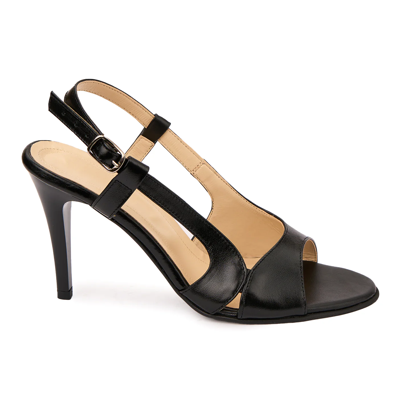 Sandale elegante din piele naturala neagra 5799