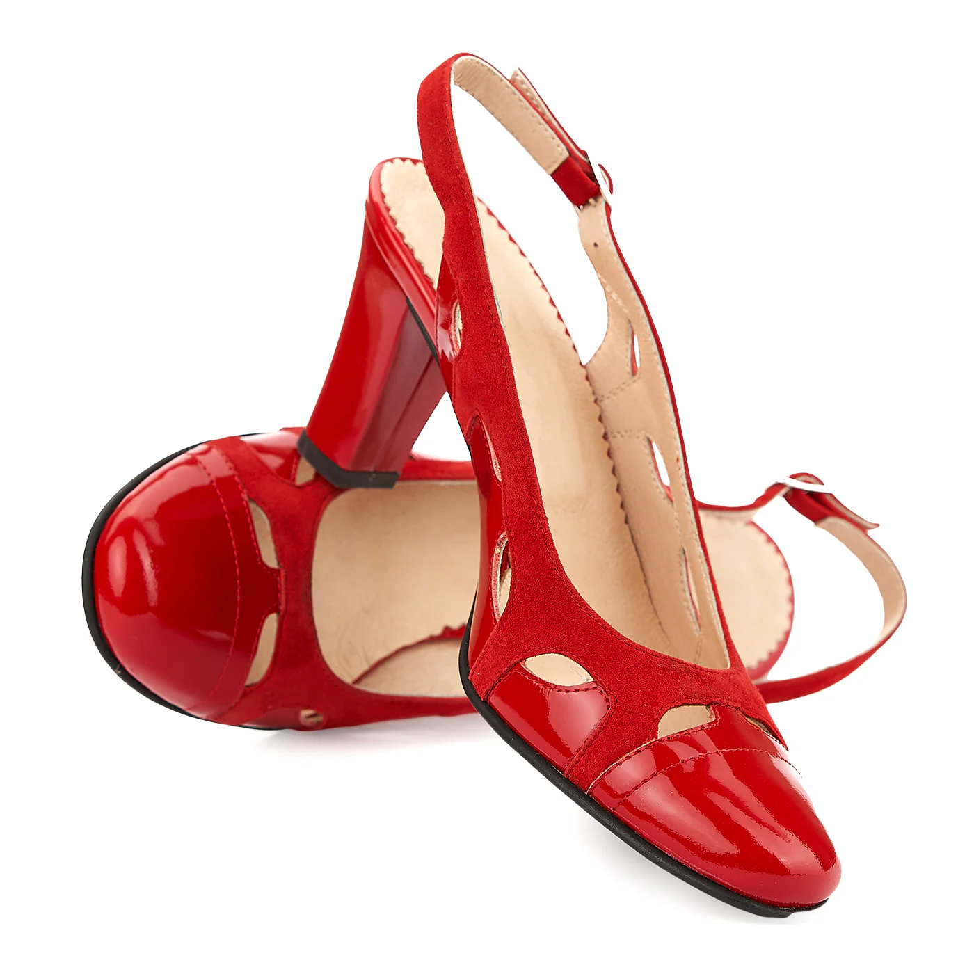 Sandale elegante din piele naturala rosie 5004 - Image 4