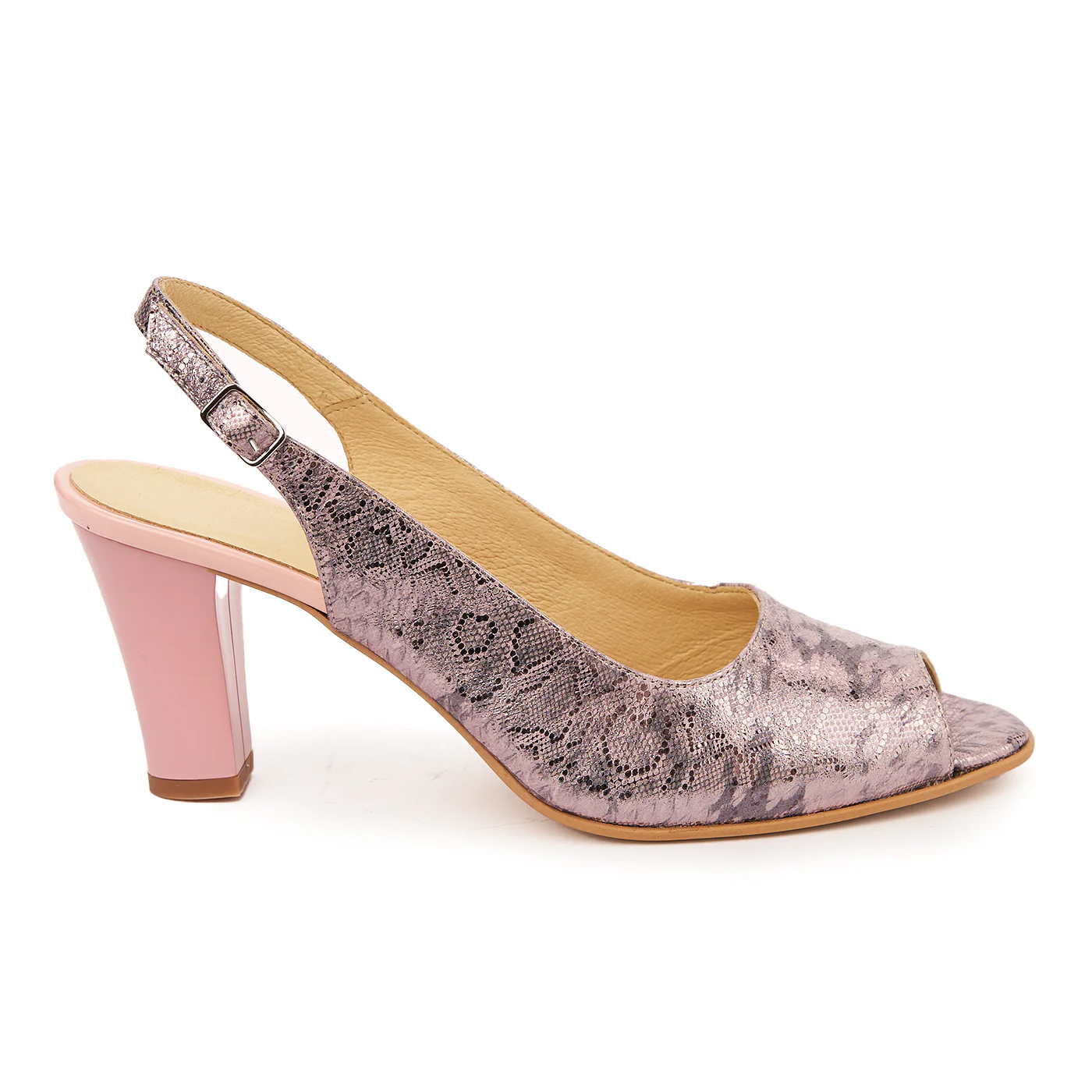Sandale elegante din piele naturala roz 5763
