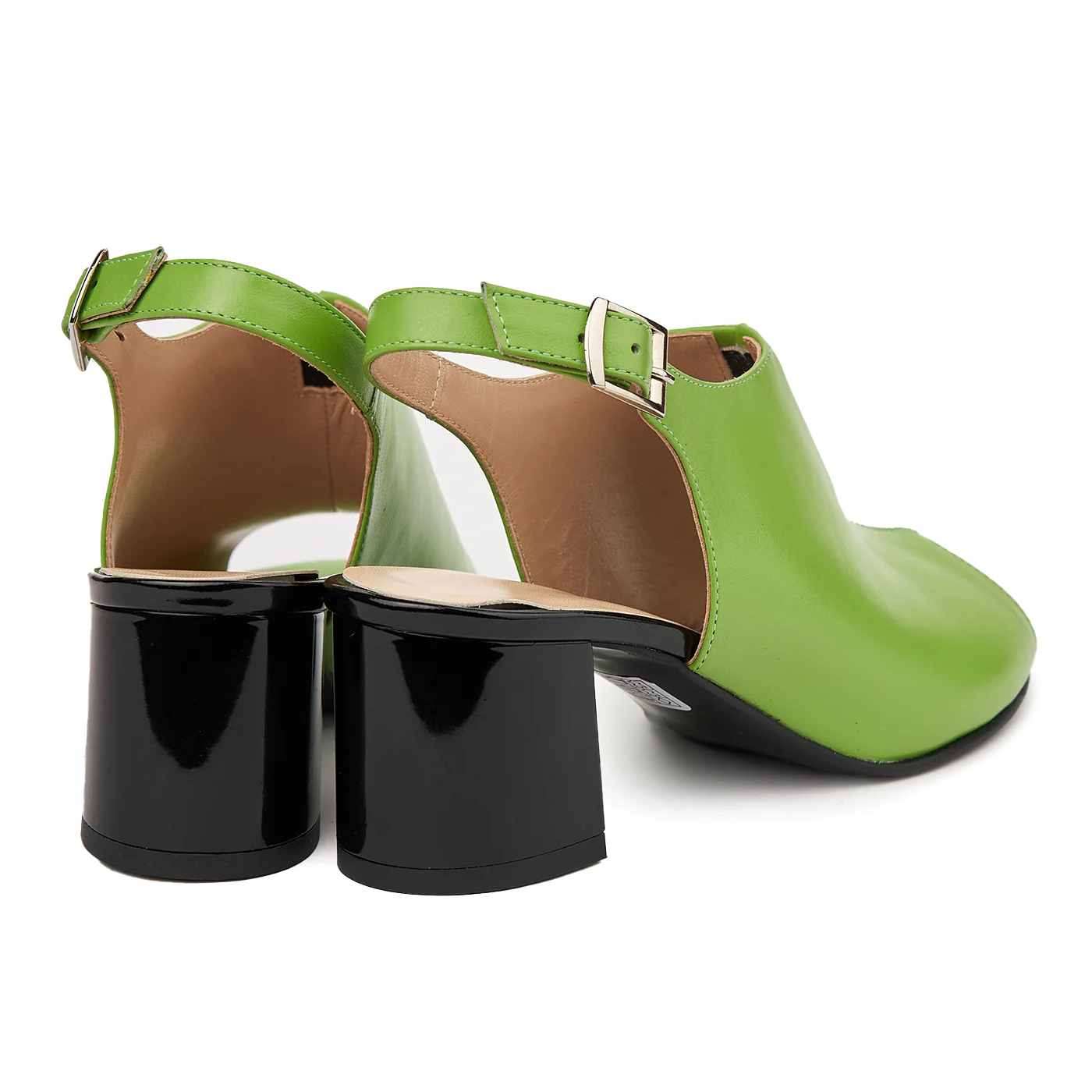 Sandale elegante din piele naturala verde 5433 - Image 2